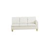 White Faux Leather Living Room Sofa Set A