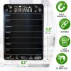 Dry Erase Magnetic Menu for Refrigerator A4 8.5x12 inch Weekly Meal Planner for Fridge Black