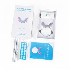 Teeth Whitening Kit Pen Gel 32X LED Light With Hydrogen Carbamide Peroxide For Sensitive Teeth - Professional Tooth Whitener Dental Tools With Mouth T (Colour: White)