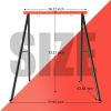 Metal Swing Stand Swing Sets for Backyard,Powder Coated Swing Frame of Swing Set with Extra Side Bars,Heavy-Duty A-Frame Outdoor Swing Fits Swing Chai