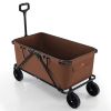 Collapsible Folding Wagon Cart with Adjustable Handlebar