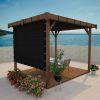 Shade Fabric Black Sun Shade Cloth with Grommets for Pergola Replacement Shade Cover Canopy Cable Zip Ties