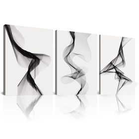 Marble Picture Frame, Canvas Wall Art, 3 Piece (12inX16in), Wall Decor for Bedroom, Minimalist Framed Boho Wall Art Decor for Dining Room Bedroom Bath (Color: black white, size: 1park-3pcs)