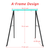 Metal Swing Stand Swing Sets for Backyard,Powder Coated Swing Frame of Swing Set with Extra Side Bars,Heavy-Duty A-Frame Outdoor Swing Fits Swing Chai