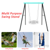 Metal Swing Stand Swing Sets for Backyard,Powder Coated Swing Frame of Swing Set with Extra Side Bars,Heavy-Duty A-Frame Outdoor Swing Fits Swing Chai