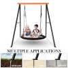 Metal Swing Stand Swing Sets for Backyard,Powder Coated Swing Frame of Swing Set with Extra Side Bars,Heavy-Duty A-Frame Outdoor Swing Fits Swing Chai